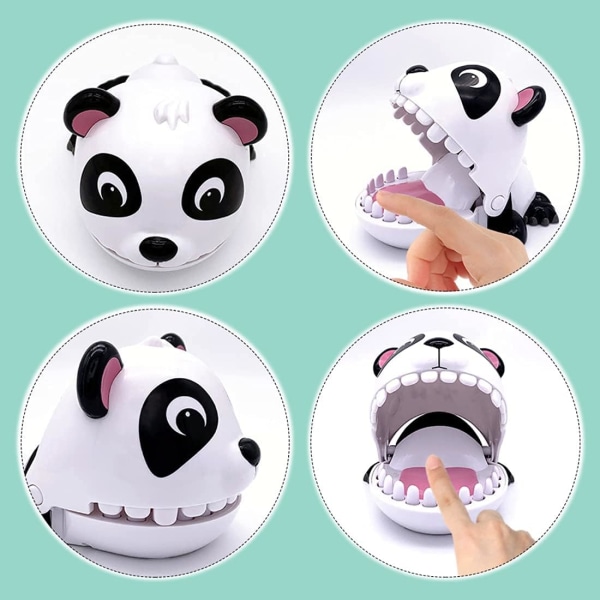 Spoof-leker, fingerbite-spill for dyr, håndbite-panda-spill, lureleker, avstressende spill, avstressende spill, egnet for fester (Panda)