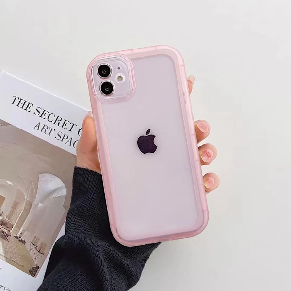 Skal för iPhone 11 6.1 tum, Genomskinligt mobilskal Mjukt TPU Silikonskal Icke-gulnande Skal Reptåligt Skal Slimmat Skal - Rosa