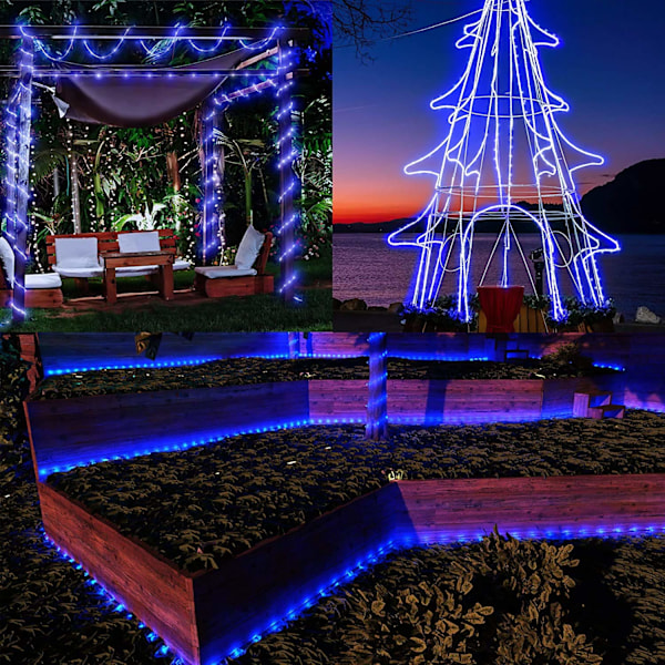 200 LED Solarslinga Utomhus, Vattentät 72FT Koppartråd Rör Blinkande Solar Fairy Ljusslingor