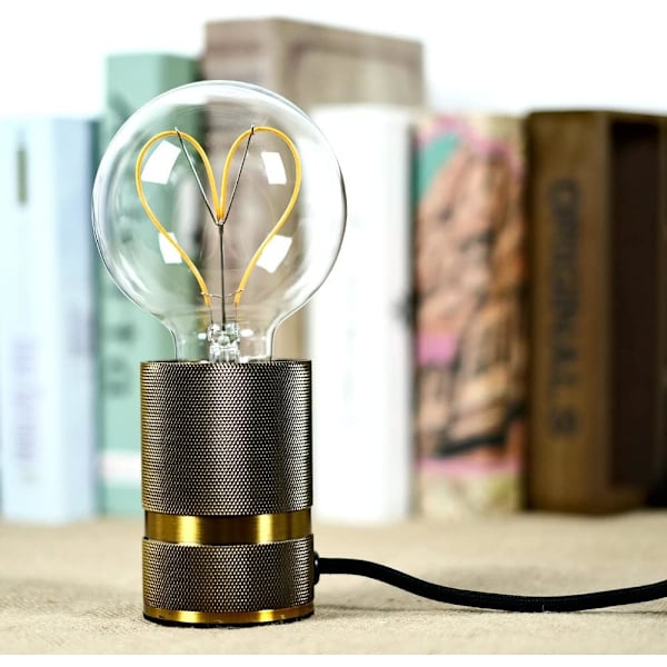 LED Pærer Vintage Pære 4W Dæmpbar Antik Edison LED Filament Pære 220/240V G95 Hjertevarme Glød (Transparent)