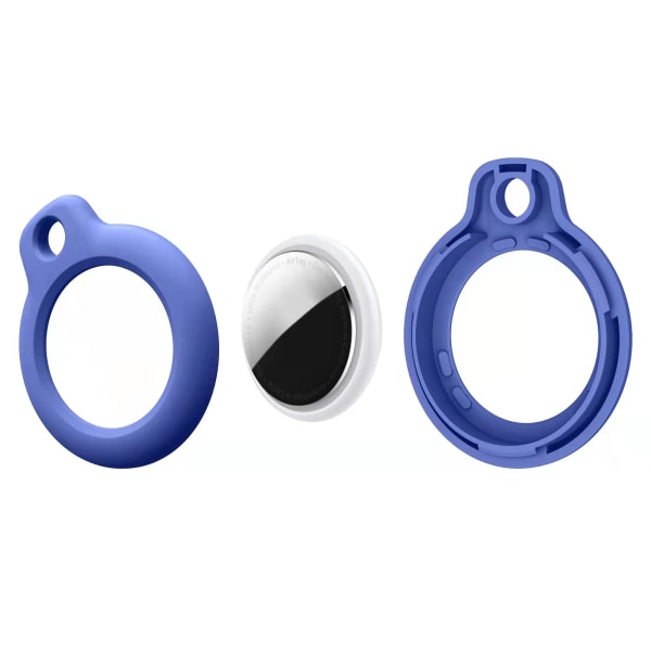 AirTag-avaimenperä, yhteensopiva Apple AirTag -kotelon kanssa, AirTag-avaimenperä, AirTag-pidike AirTag-suojakuori, lemmikkieläinten kaulukset, avaimille (sininen) 2 kpl Blue