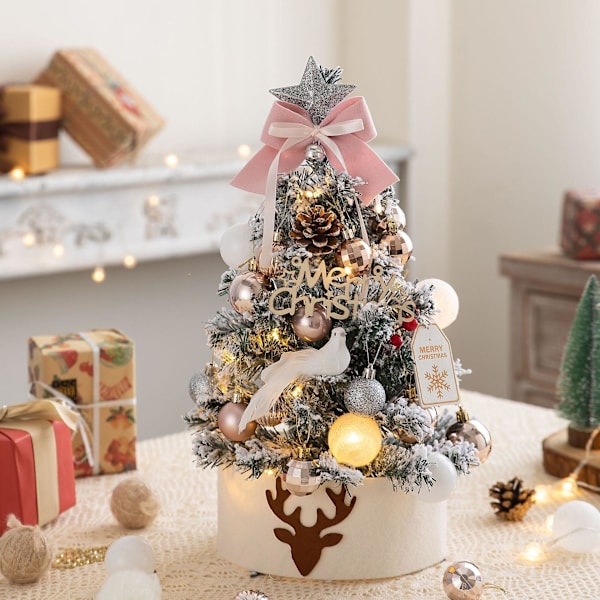 Desktop Christmas Tree， Led Light 45cm Table Gift，Artificial Christmas Tree， Navidad Ornament Home Decoration