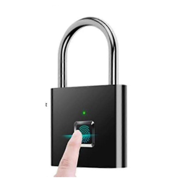 Fingeravtryck Mini Smart Hänglås USB Laddning Biometrisk Hög Säkerhet
