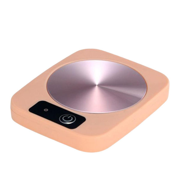 Kaffekoppvärmare, USB-laddningsunderlägg Bärbar, Hållbar Multifunktionell Keramikkopp, Metallkoppvärmare, Rosa
