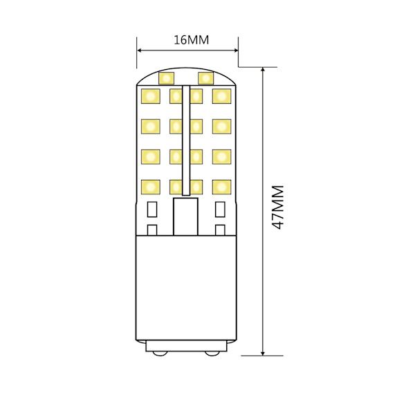 12V 3W LED Pære, 6500K Kølig Hvid, Vandtæt Lys til Både, RV'er, Biler, Udendørs Landskabsbelysning, osv. (Pakke med 2)