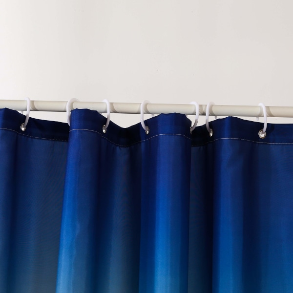 Suihkuverho Anti mildew vedenpitävä kylpyhuoneverho 12 koukulla polyesterikangas, verho kylpyhuoneeseen Dusk Sea 180x180cm