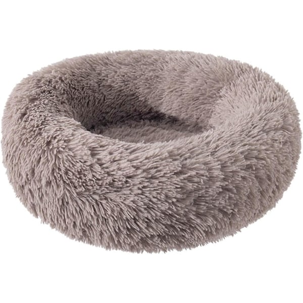 Round Fluffy Dog Cat Bed Cat Beds, FluffyDonut Dog Bed Anti Stress Plush Comfortable Washable for Dog Cat Small Medium Large