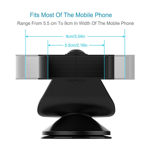Bilholder, Universal Mobiltelefon Bilholder til Mobiltelefoner Apple iPhone 14, 14 Pro, 13, 13 Pro, 12, 11, Xr, Xs, Android Smartphone, GPS