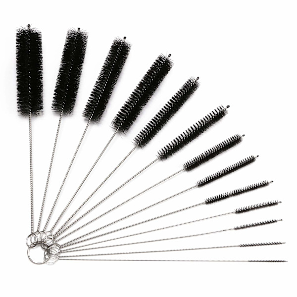 Flaskerensere, 13 stk. Rørbørste Nylon Flaske Rørrensersett for Flasker Glass Sugerør Rengjøring
