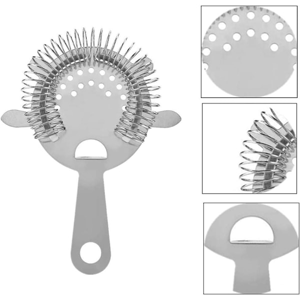 2 stk. Cocktailsi, Rustfrit Stål Bar Cocktailsi, Filtreringsværktøj til Bar Restaurant Hjem