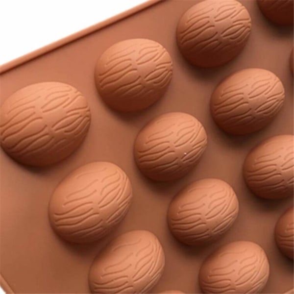 20 Huller Valnødder Nødder Form Kage Chokolade Forme Silikone Budding Form Husholdning DIY Kage Bageværktøj, Cookie Fondant Chokolade Candy Form Bagemåtte