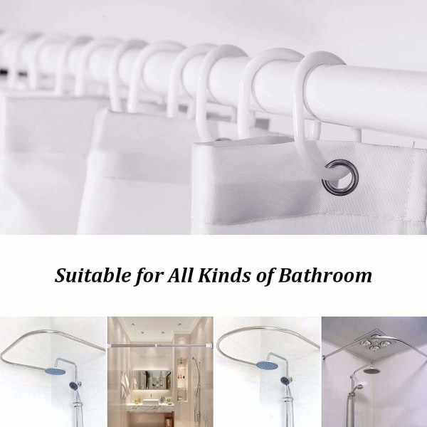 Svart grå duschdraperi för badrum Modern Ombre Dekor Badrumsdraperier Set med 12 krokar Vattentätt duschdraperi Passar för hem Hotell 72x72 tum