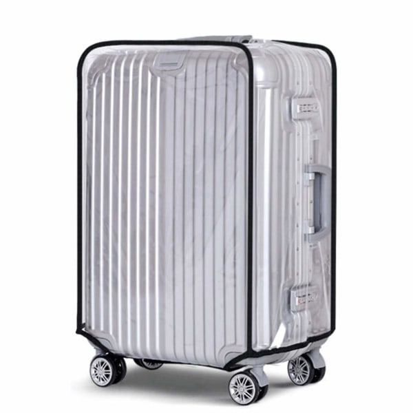 Kuffert-bagagebetræk, klar PVC-bagagebeskytter, vandtæt, støvtæt og ridsefast beskyttelsescover til rullekuffert, 24 tommer
