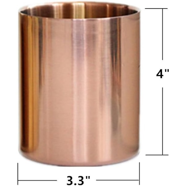 Rose Gold Rustfri Stål Penholder, Kop til Skrivebordsorganisering, Multifunktionel Mini Blomstervase Gold