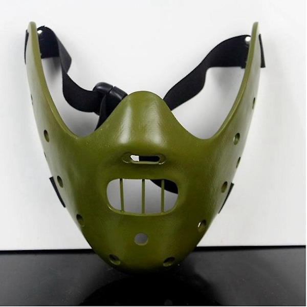 Infinity Gauntlet Hannibal Lecter Mask The Silence of The Lambs Resin Skräckfilmsmask Mördare Grön