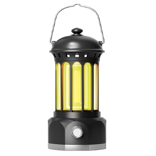Campinglys, LED Camping Lanterner Lys, Trinløs-Dæmpning Campinglys Hjem Akutlys til Akut, Vandreture, Strømafbrydelser, Hjemmeindretning, Sort black