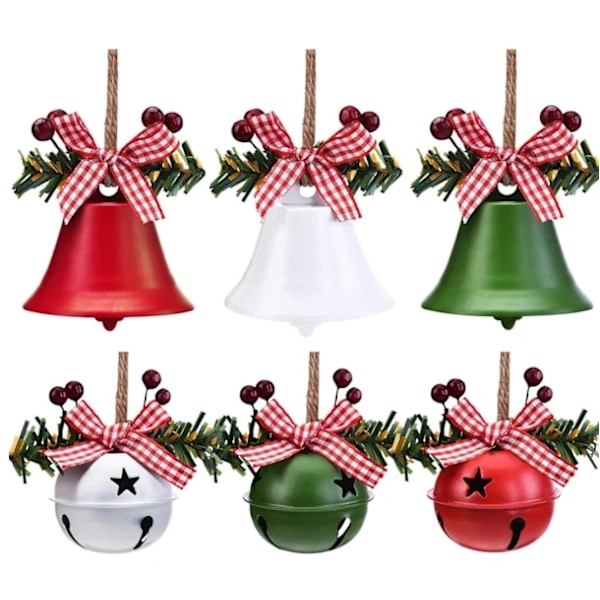 6 Pcs Christmas Bells Metal Bells Tree Ornaments Ornaments Christmas Tree Hanging Decoration Christm