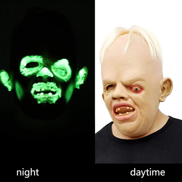 Halloween Kostymfest Skrämmande Skräck Latex Sengångare Huvudmask