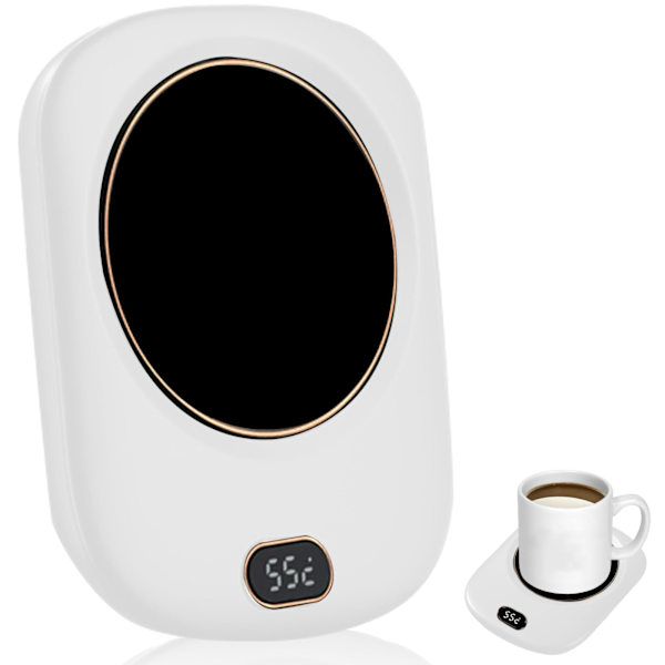 Kopsvarmer Drikkevarmer med 3 Temperaturindstillinger, Elektrisk Kaffekopsvarmer, Tevarmer, Underkop, Kopsvarmer Smart termostatisk underkop