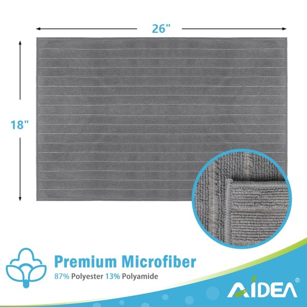 Mikrofiber kjøkkenhåndklær pakke med 8, oppvaskklut supermyk absorberende og lofri, multifunksjons oppvaskduker i mikrofiber for kjøkken 45 x 65 cm