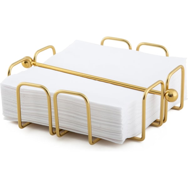 Serviettholder med vektet stang – Messing Gold