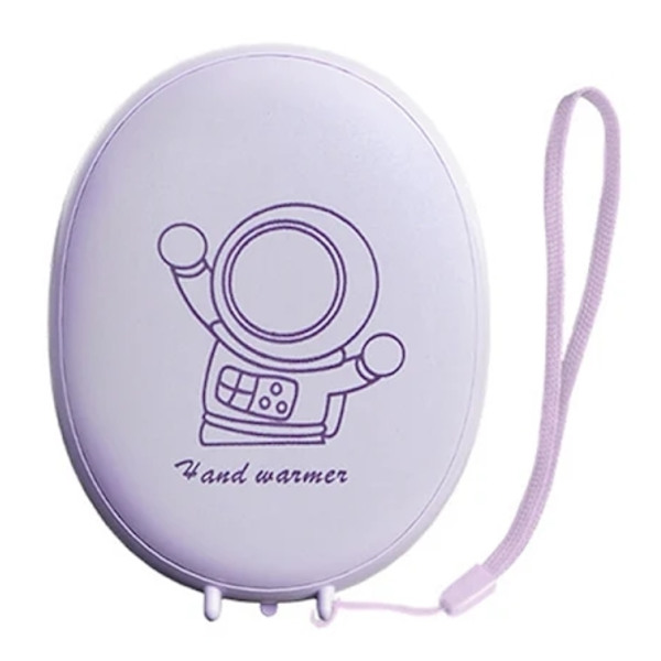 1200mAh Tegnefilm Håndvarmer, Bærbar USB Genopladelig Håndvarmer, 3 Niveau Opvarmning Natlys Med Håndstreng Vinter light purple