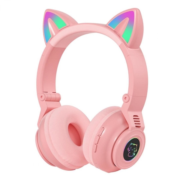Kattöronhörlurar LED Luminous Bluetooth-headset, Trådlöst headset Stereo Gaming-headset, Öronproppar med mikrofon Present