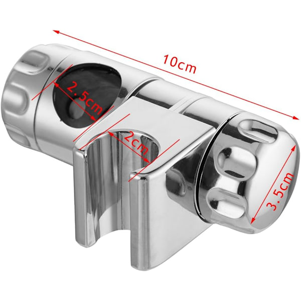 25mm Duschmunstyckeshållare Badrum Krom Slider Handhållet Duschmunstycke Fästen för att Passa 25mm Stigrör (1)