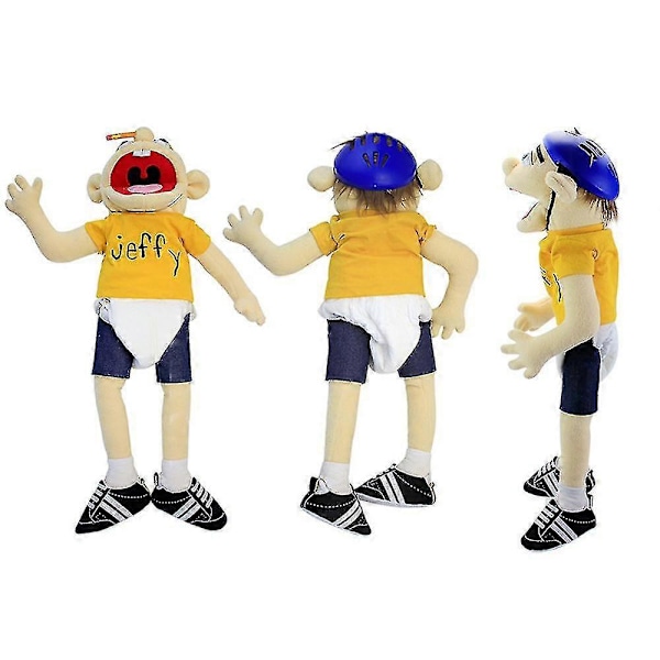 60cm Jeffy Hat Hånddukke, Plys Legetøj Cosplay, Spil Fyldt Dukke Børn Julegaver
