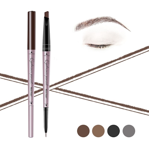 Ögonbrynspenna med dubbla ändar, Vattentät ögonbrynspenna, Kladdfri och långvarig ögonmakeup, 1-pack #01