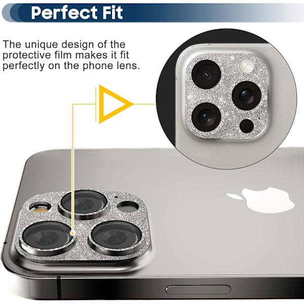 Kameraskydd för iPhone 15 Pro/15 Pro Max kameralinsskydd