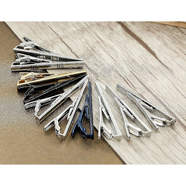 Slips Set til slips, til mænd Slips Bar Clip til bryllup med gaveæske