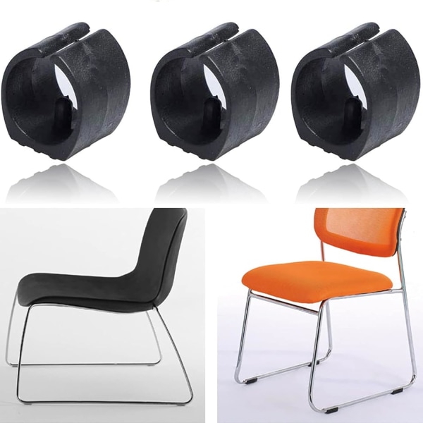 Plaststolrörsklämma, U-formad stolbensskydd, stolbensskydd, rundrörsskydd 24 st (25 mm)