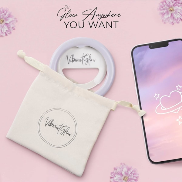 Puhelimen rengasvalo klipsillä, pyörivä selfie-rengasvalo puhelimelle, tabletille, kannettavalle USB-C-latauskaapelilla, 3 väritilaa ja 5 kirkkaustasoa