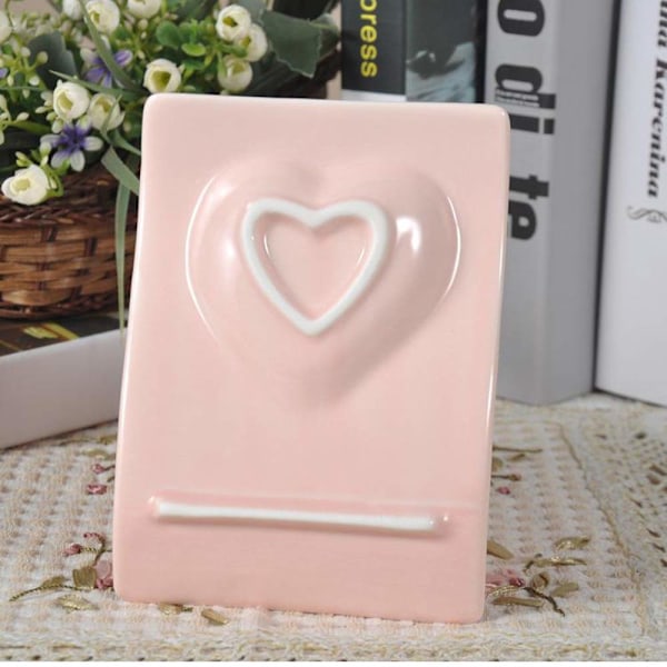 Återanvändbar Kärlek Kreativ Hjärta Form Kaffekopp Med Fat Sked För Älskare Fat Set Gåva - Perfekt Födelsedagspresent Värmebeständig (Färg : Rosa)