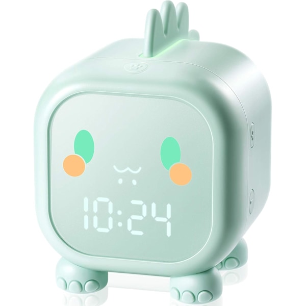 LED Digital Väckarklocka med Snooze-läge, Nattlampor för Sovrum, Sömntränare Tyst Nattklocka Sängklocka med Temperatur (Grön)