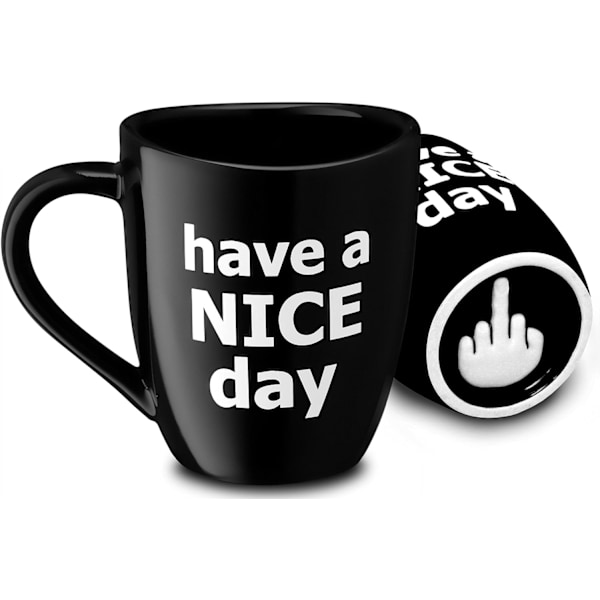 Decodyne Rolig Kaffemugg med Långfinger på Basen 410 ml.