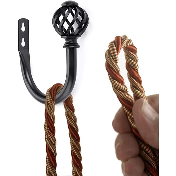 Et par rede-model metal gardinkroge - letvægts dekorative gardin tiebacks holdbacks metal krog dekorativ krog