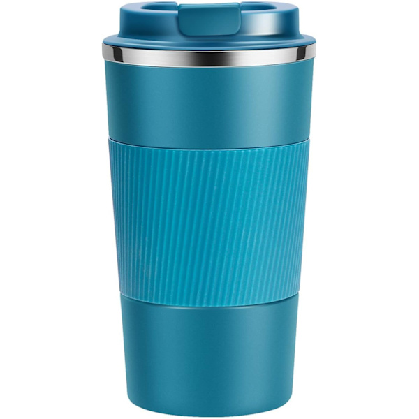 Resemugg, Återanvändbara Isolerade Kaffekoppar, Vakuumflaskor, Termosmugg i Rostfritt Stål för Varma och Kalla Drycker blue