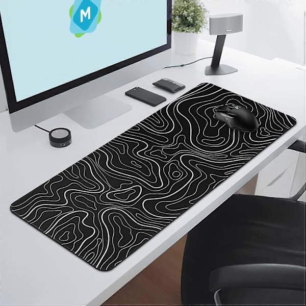 Gaming Mousepad, Stort Tastaturpad, 30*80*0.2cm, Topografisk Mus 30*80*0.2cm