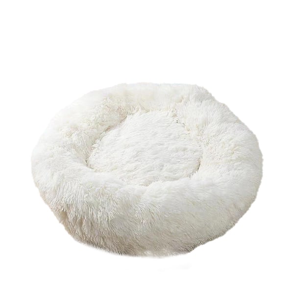 Pyöreä Lemmikkivuode, Pehmeä Talvi Lemmikkialusta, Sopii Pienille ja Keskikokoisille Kissoille ja Koirille, Erittäin Suuri Lemmikkivuode, Pesuvoimainen Pyöreä Lemmikkisohva White