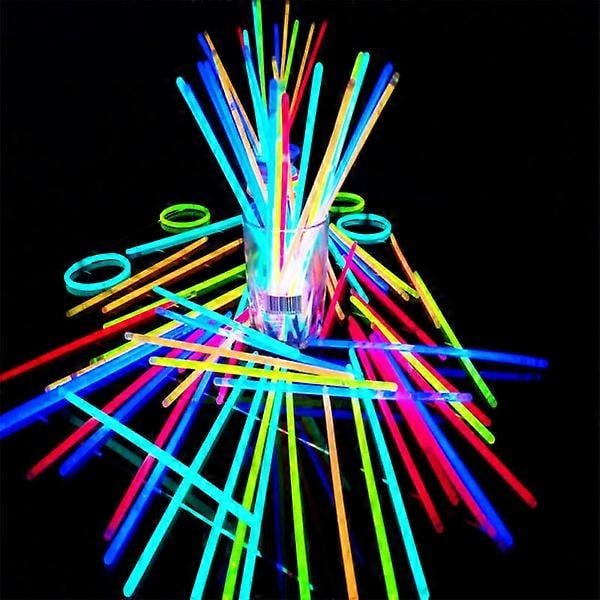 100-pack lysande armband, flerfärgade