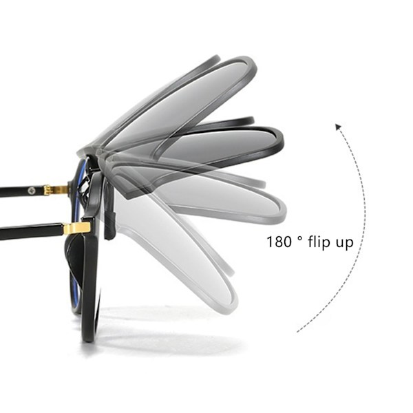Clip-on polariserede solbriller, lette og UV-sikre, velegnede til bjergbestigning