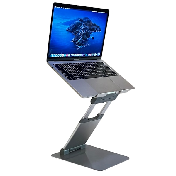 Grå Højdejusterbar Laptop Tower Stand, Justerbar Laptop Stand, Fleksibel Laptop Stand.