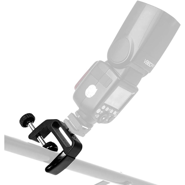 Universal C-klemme med 1/4 og 3/8 gjengehull for skrivebordsfesteholder LCD-skjerm Flash-pulter Vogner Benker Arbeidsbord