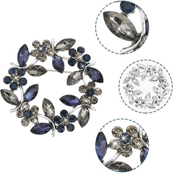 Kristallbroschnålar Rhinestone Broscher (grå) gray