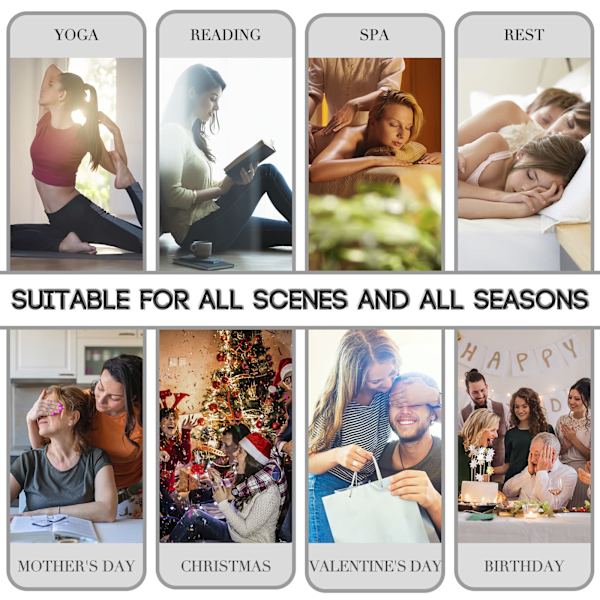 Doftljus-presentset för kvinnor, 4-pack, sojavaxaromaterapi-ljus för stressavlastning eller jul, födelsedag, mors dag