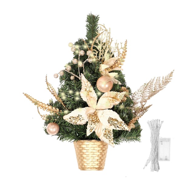 Tabletop Christmas Tree,Artificial Douglas Fir TreeMiniature Accent Desk Centerpieces Christmas Ornaments for Home Office Decor