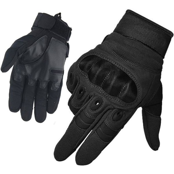 Herr Full Finger Utomhus Sport Arbets Handskar Jakt Motorcykel Cykel Klättring Längdskidåkning Julklapp M Black M