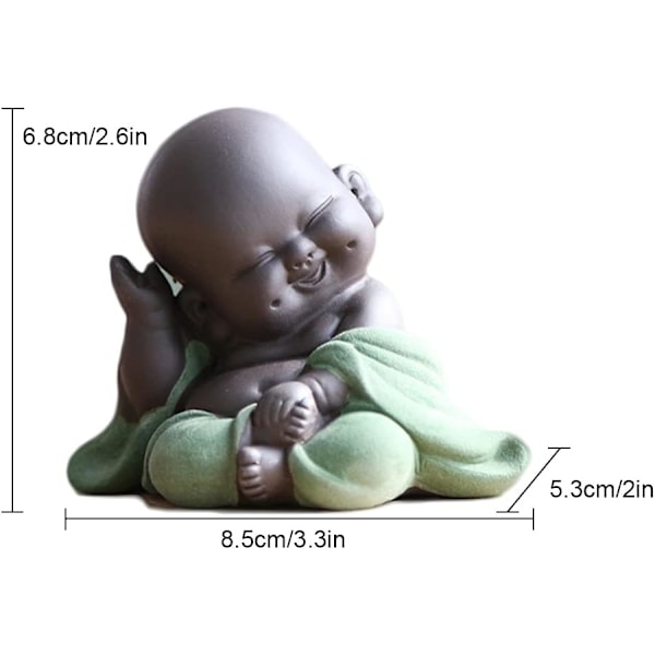 Latter Maitreya Buddha, Keramisk Buddha Statue, Ornament Te Skulptur, Mini Siddende Lykkebuddha Ornamenter, Boligindretning Havepynt